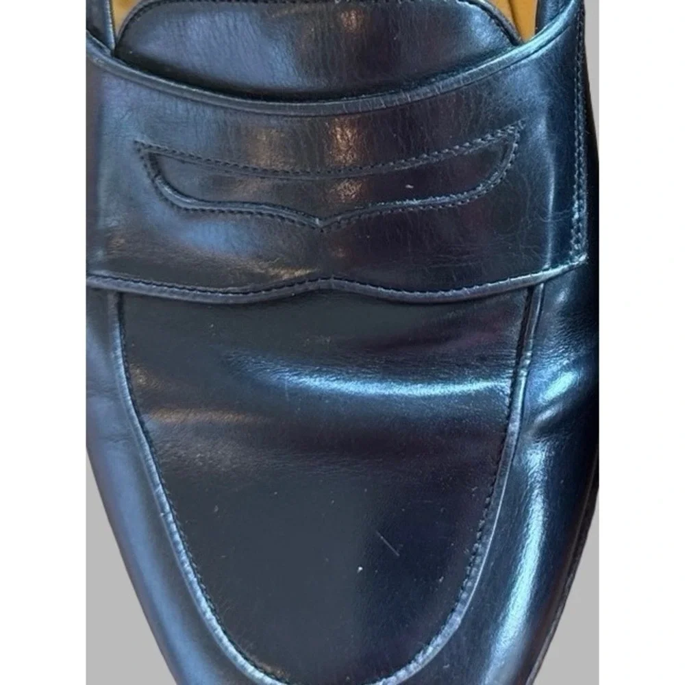 Cole Haan Men's 8.5M Black‎ Leather Penny Loafers Made in Italy Classic Shoes